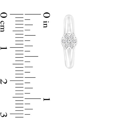 0.2 CT. T.W. Composite Diamond Hoop Earrings in 10K White Gold