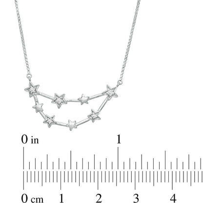 0.05 CT. T.W. Natural Diamond Capricorn Constellation Necklace in Sterling Silver