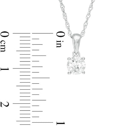 0.5 CT. Natural Clarity Enhanced Solitaire Pendant in 10K White Gold