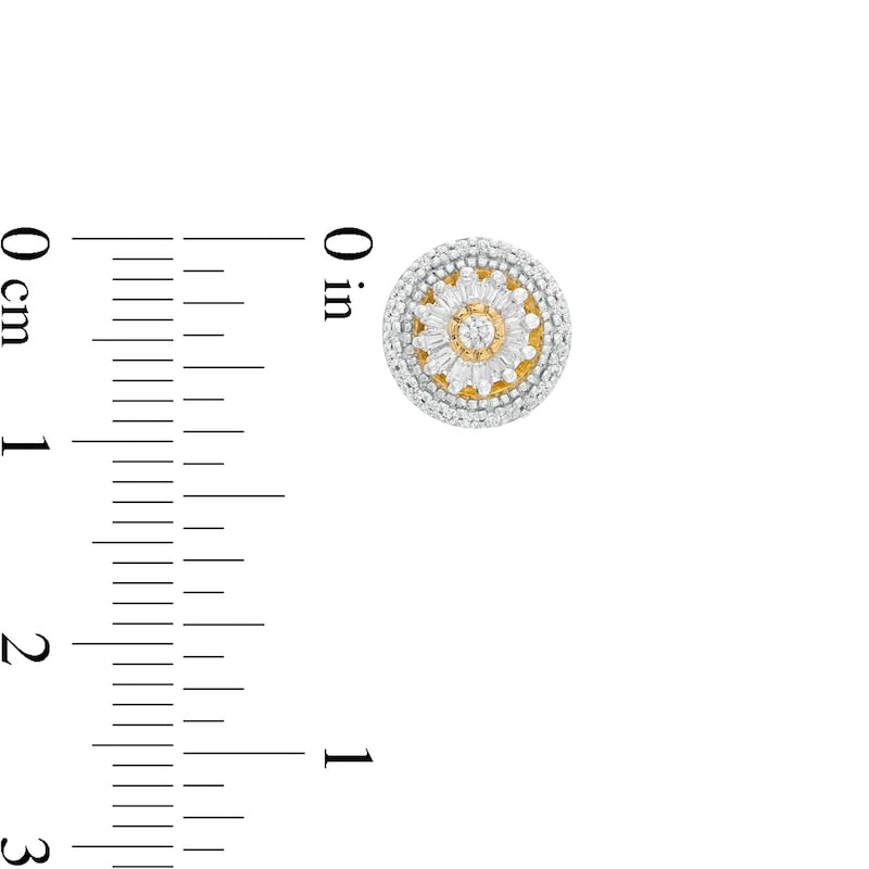 0.33 CT. T.W. Diamond Frame Stud Earrings and Convertible Jacket Set in 10K Gold