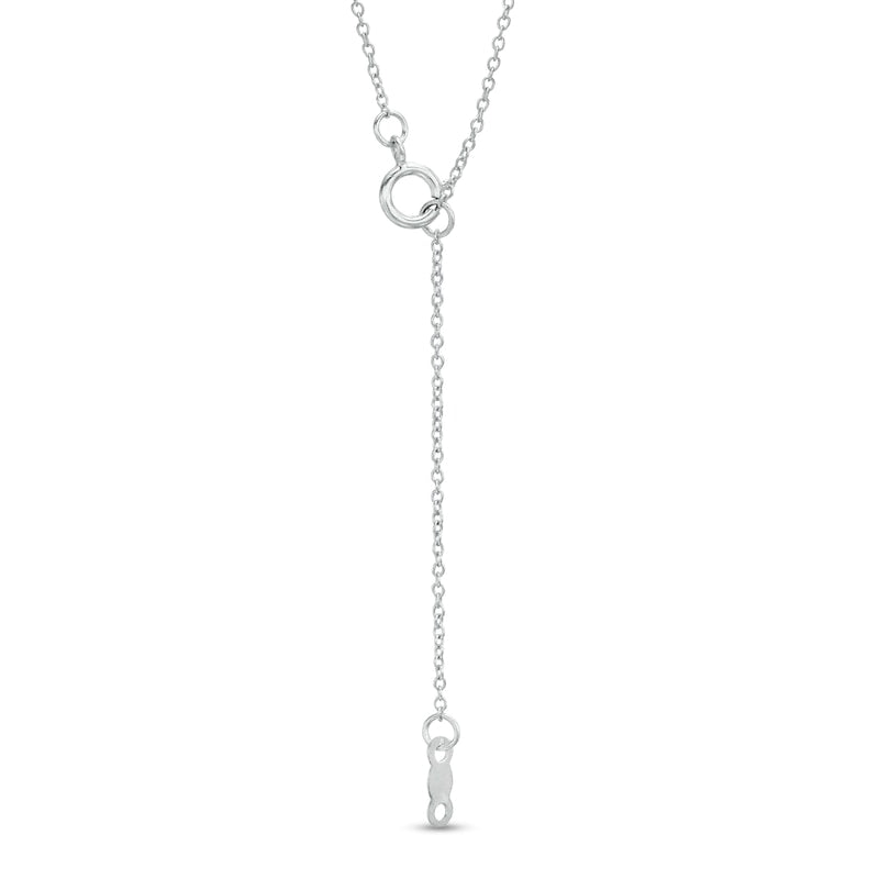 0.07 CT. T.W. Natural Diamond Lightning Bolt Necklace in 14K White Gold