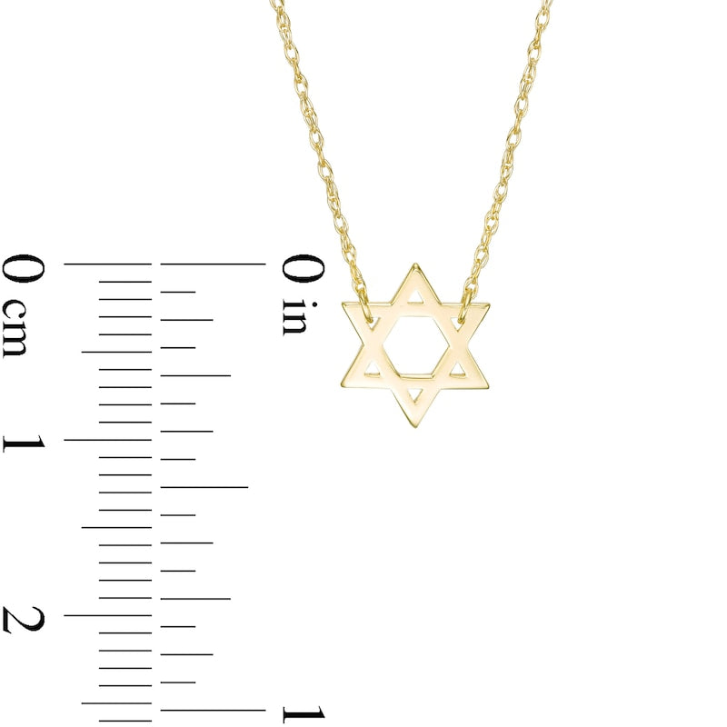 Star of David Necklace in 14K Gold