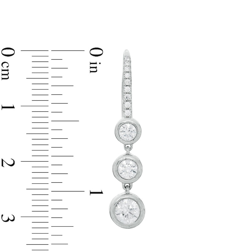 0.5 CT. T.W. Diamond Graduated Drop Earrings in 10K White Gold