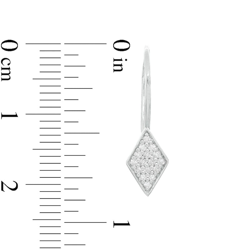 0.17 CT. T.W. Composite Diamond Kite-Shaped Drop Earrings in 10K White Gold