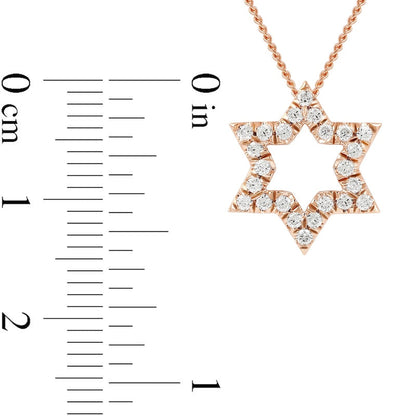 0.2 CT. T.W. Natural Diamond Star Pendant in 14K Rose Gold