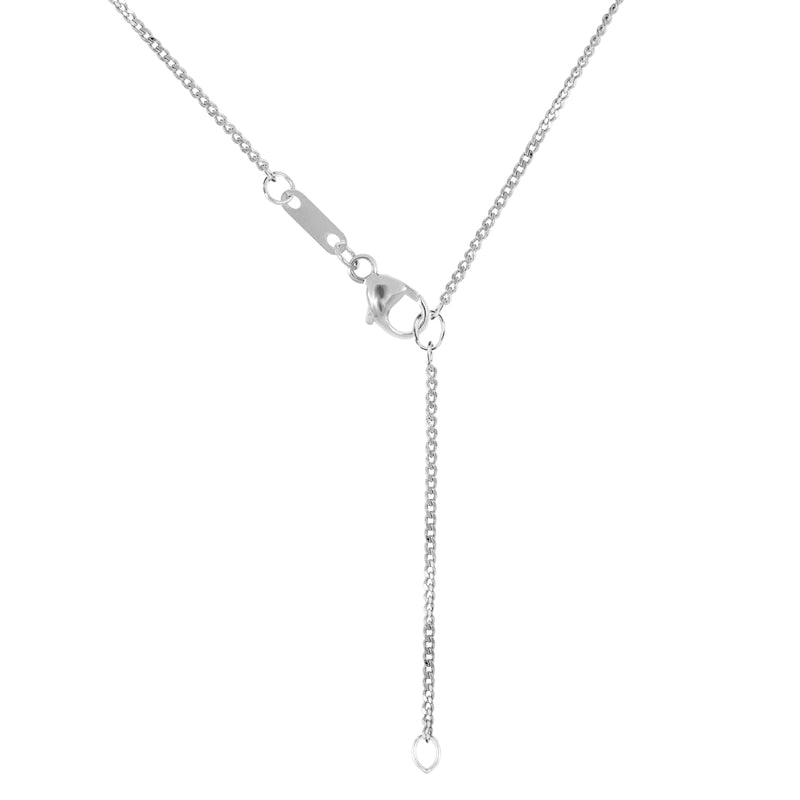 0.05 CT. T.W. Natural Diamond Bead Frame Pendant in 10K White Gold