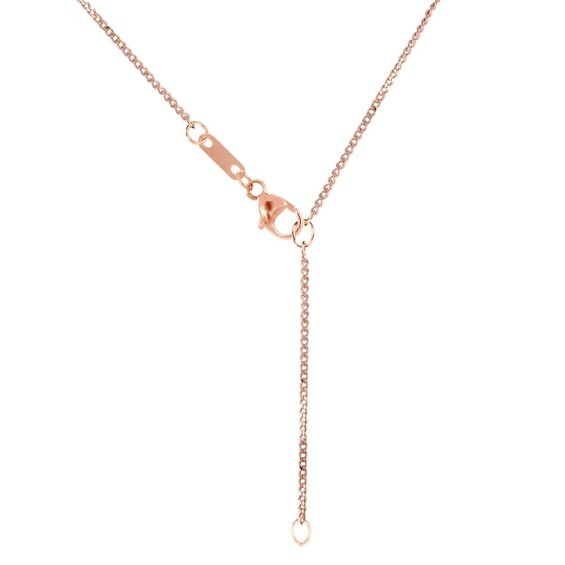 0.05 CT. T.W. Natural Diamond Bead Frame Pendant in 10K Rose Gold