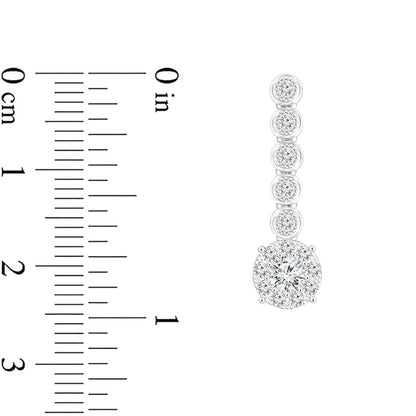 0.38 CT. T.W. Diamond Dangle Drop Earrings in 14K White Gold