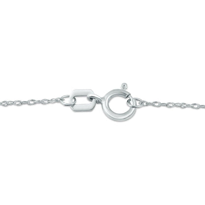 Pear-Shaped Blue Sapphire and 0.05 CT. T.W. Natural Diamond Frame Antique Vintage-Style Drop Pendant in 10K White Gold