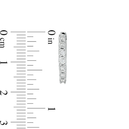 0.17 CT. T.W. Diamond Hoop Earrings in Sterling Silver