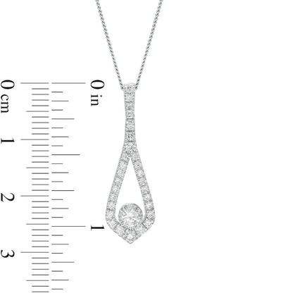Natural Diamonds Amplified 0.5 CT. T.W. Natural Diamond Teardrop Pendant in 10K White Gold