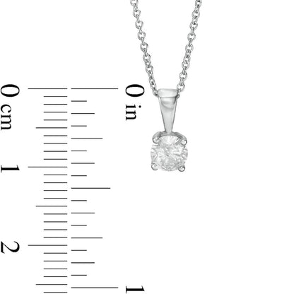 0.38 CT. Natural Clarity Enhanced Solitaire Pendant in 10K White Gold (I/I3)