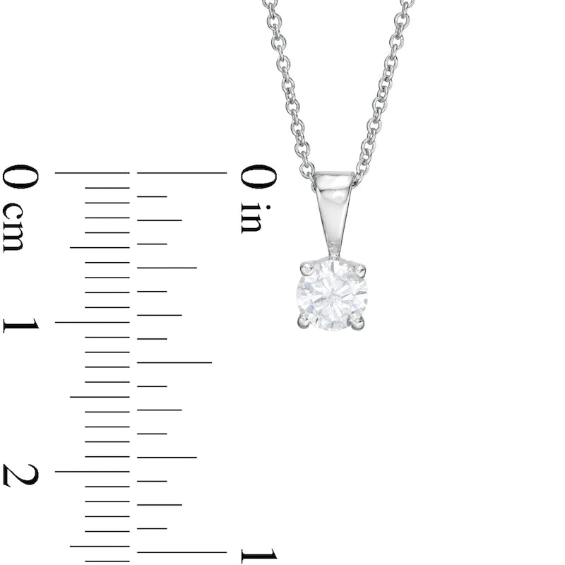 0.5 CT. Natural Clarity Enhanced Solitaire Pendant in 10K White Gold (I/I3)