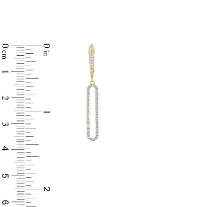 0.33 CT. T.W. Diamond Oval Drop Earrings in 10K Gold