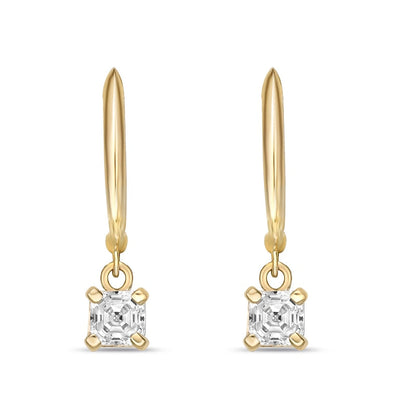 0.5 CT. T.W. Certified Asscher-Cut Diamond Solitaire Drop Earrings in 14K Gold (I/VS2)