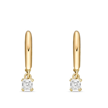 0.5 CT. T.W. Certified Asscher-Cut Diamond Solitaire Drop Earrings in 14K Gold (I/VS2)