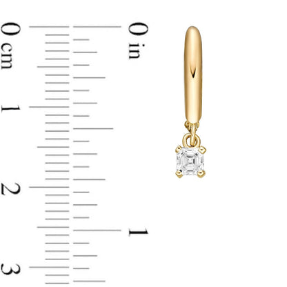 0.5 CT. T.W. Certified Asscher-Cut Diamond Solitaire Drop Earrings in 14K Gold (I/VS2)