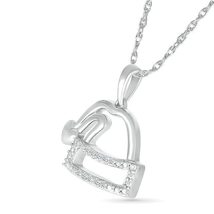 Natural Diamond Accent Santa Hat in Sterling Silver