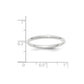 Solid 10K White Gold 2mm Standard Comfort Fit Men's/Women's Wedding Band Ring Size 13