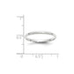 Solid 10K White Gold 2mm Light Weight Comfort Fit Men's/Women's Wedding Band Ring Size 4