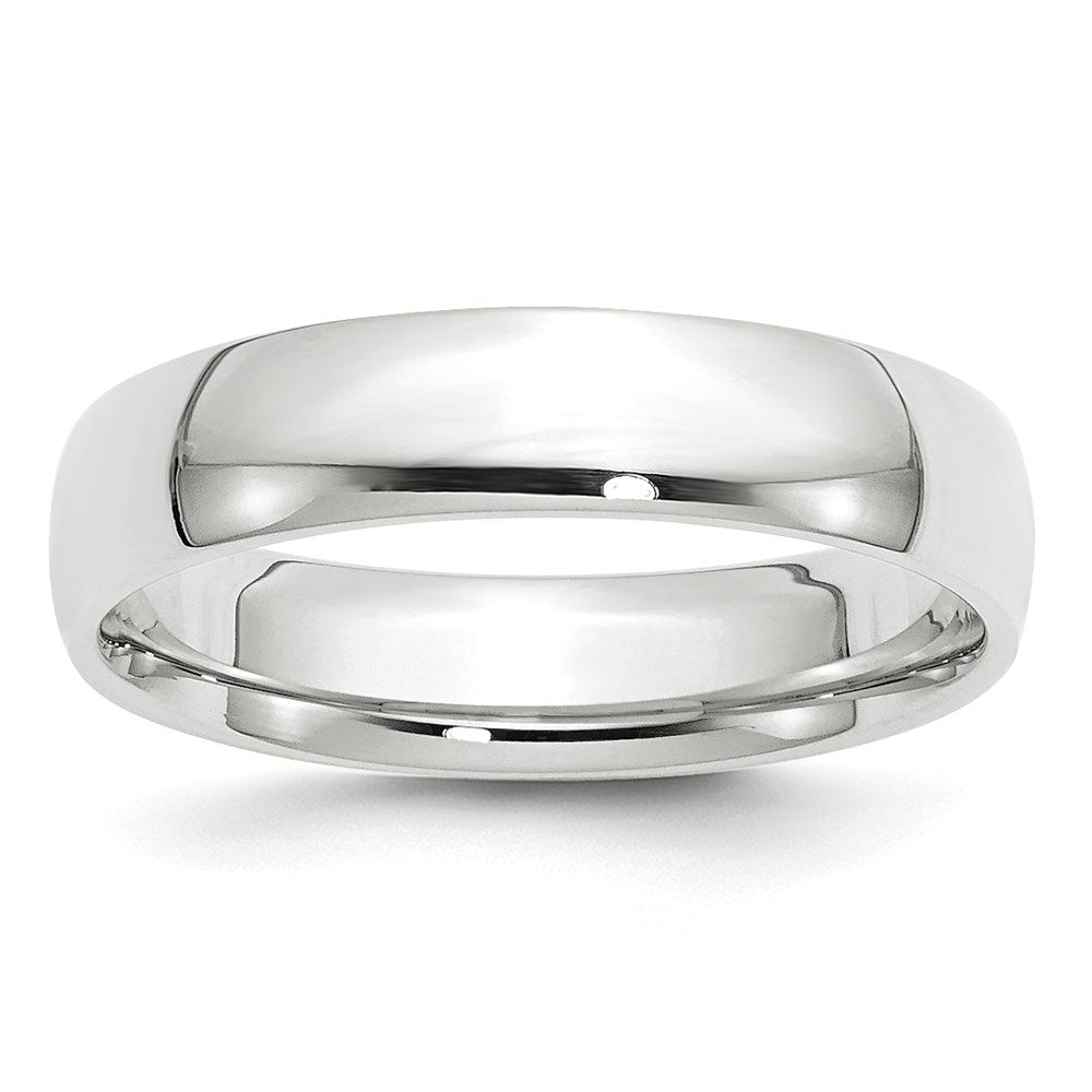 Solid 10K White Gold 5mm Light Weight Comfort Fit Men's/Women's Wedding Band Ring Size 10