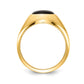 Solid 14k Yellow Gold A Simulated CZ Men's Ring