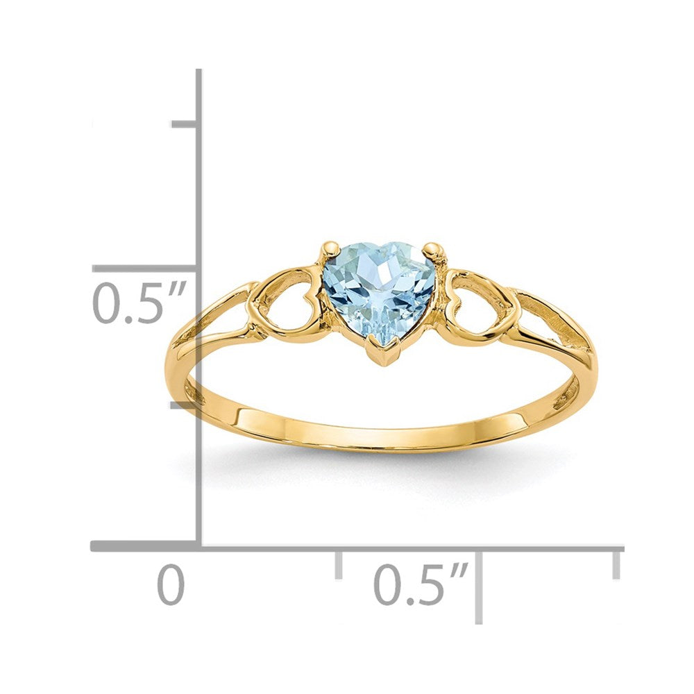 14k yellow gold aquamarine birthstone ring xbr156