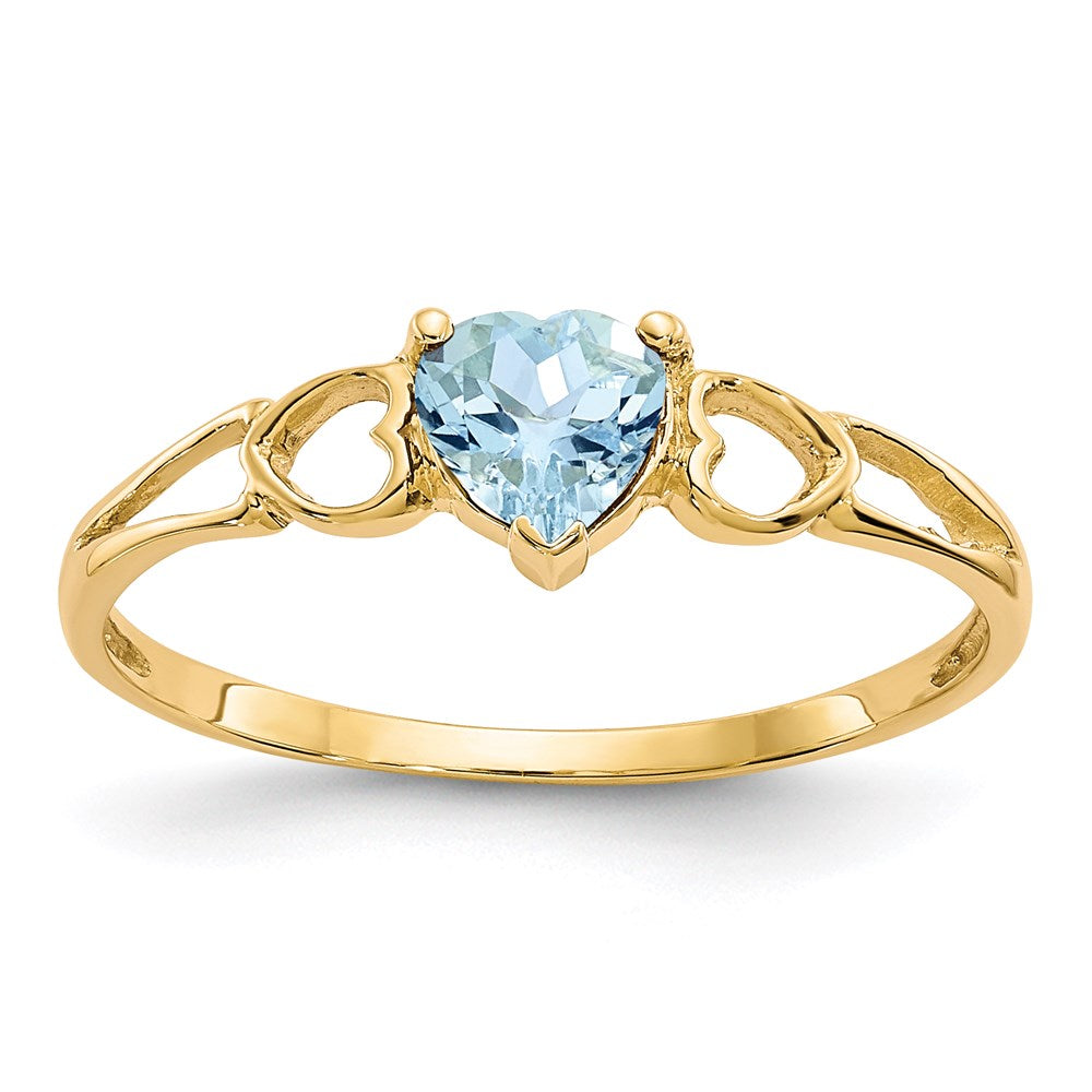 14k yellow gold aquamarine birthstone ring xbr156