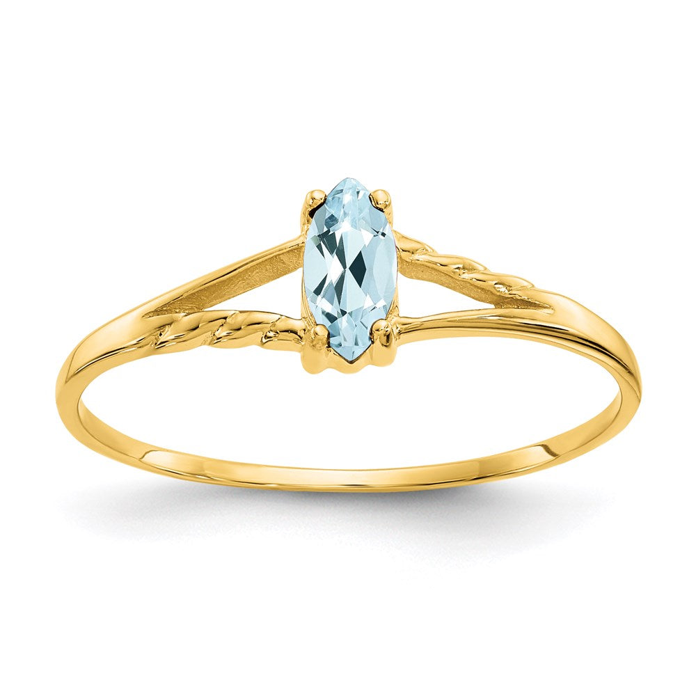 14k yellow gold aquamarine birthstone ring xbr180