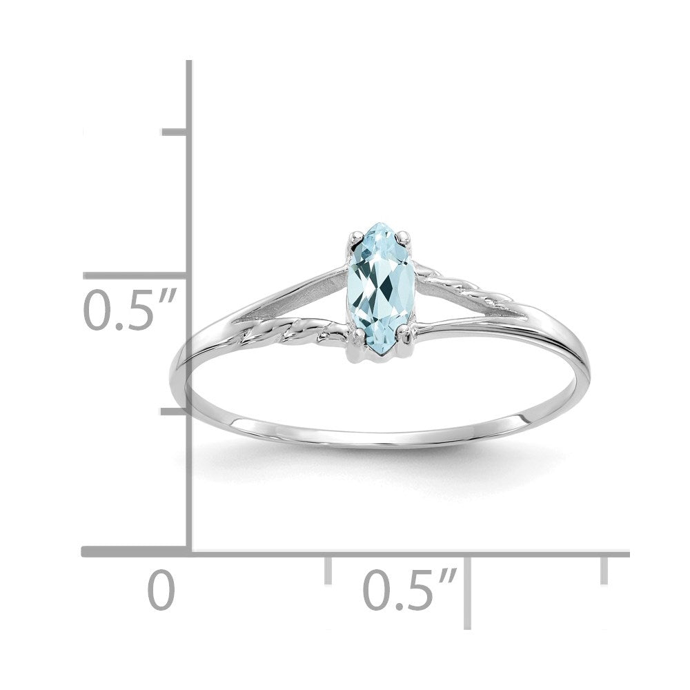 14k white gold aquamarine birthstone ring xbr192