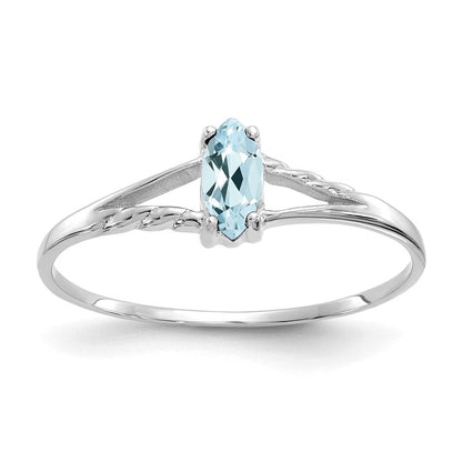 14k white gold aquamarine birthstone ring xbr192