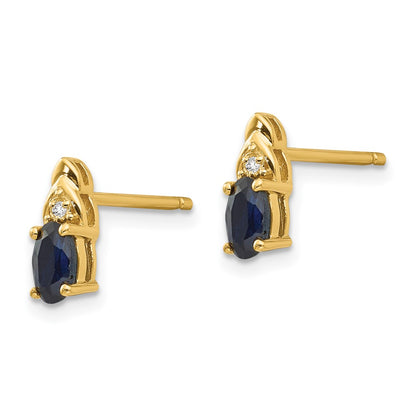 14K Diamond and Sapphire Earrings