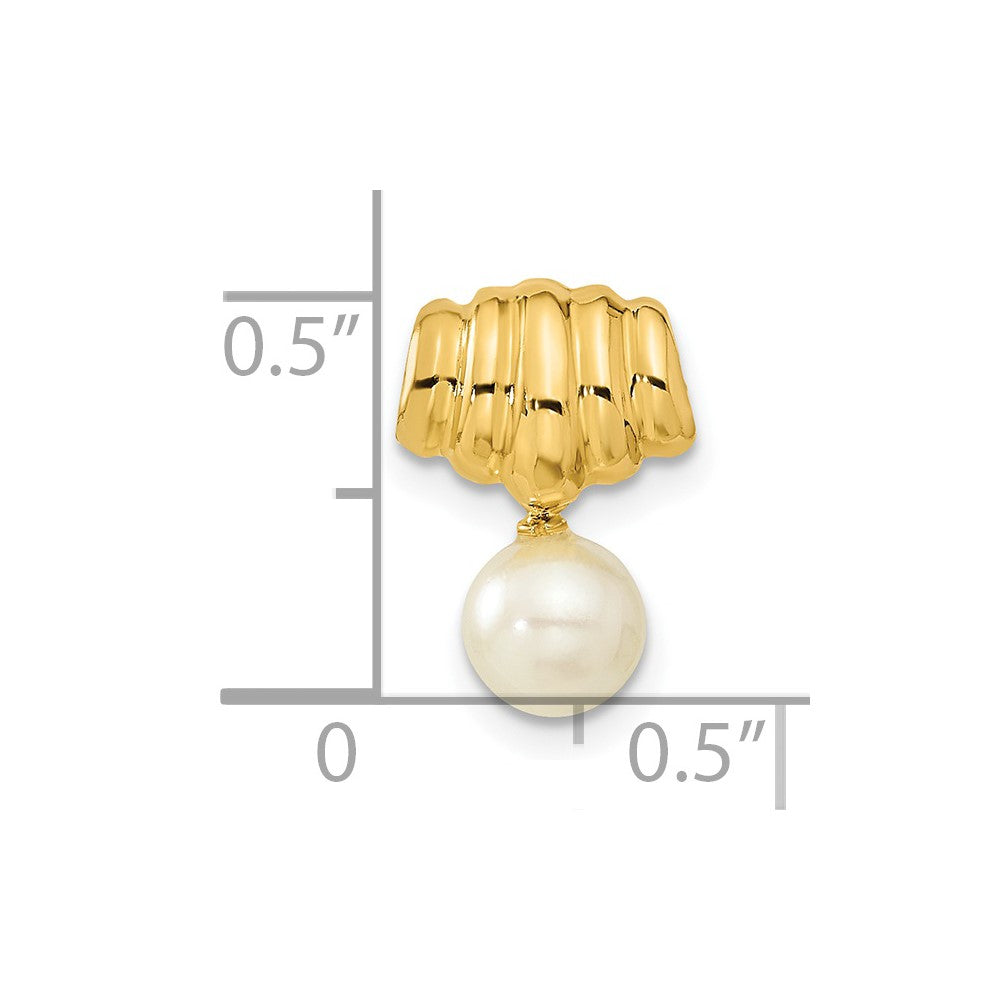 14k Yellow Gold FW Cultured Pearl Pendant