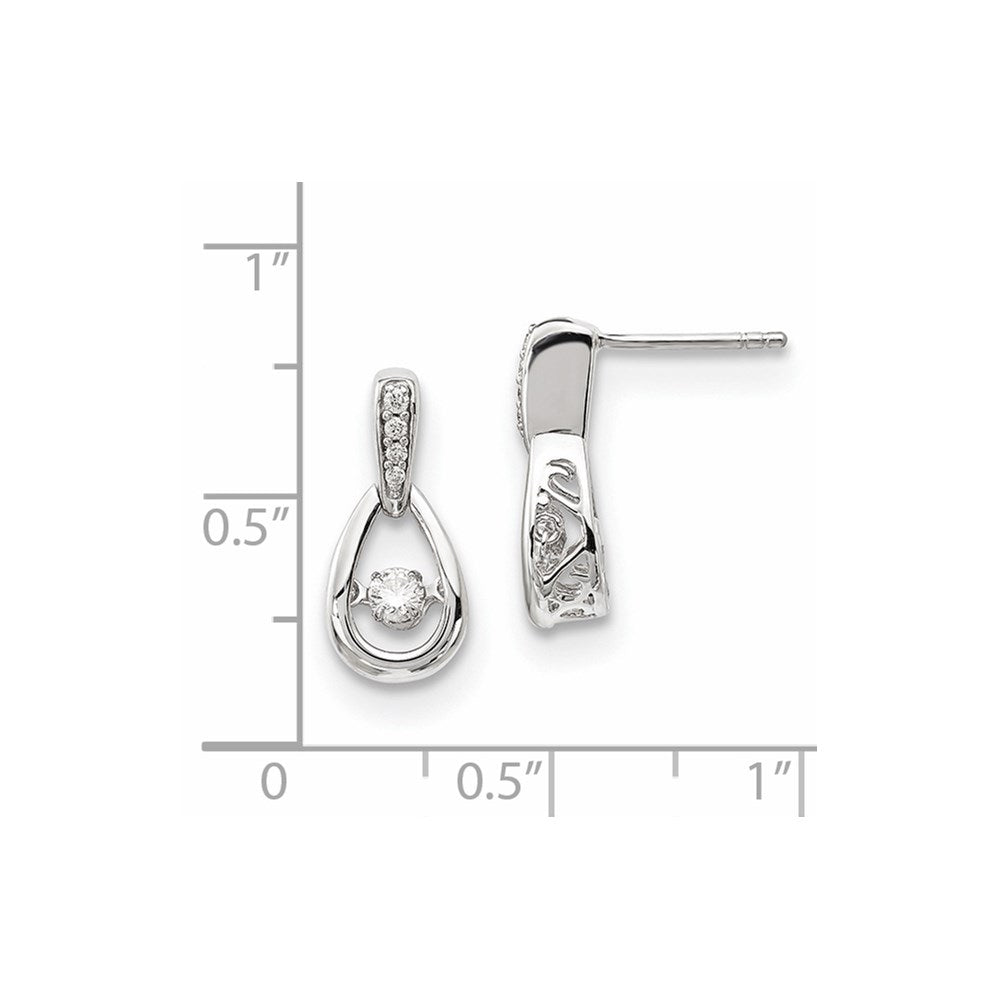 14k White Gold Vibrant Real Diamond Earrings XE3189A