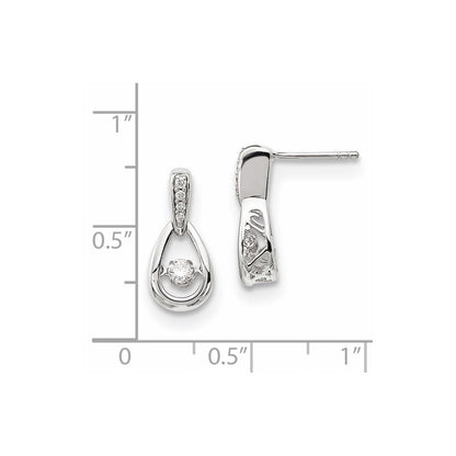 14k White Gold Vibrant Real Diamond Earrings XE3189A