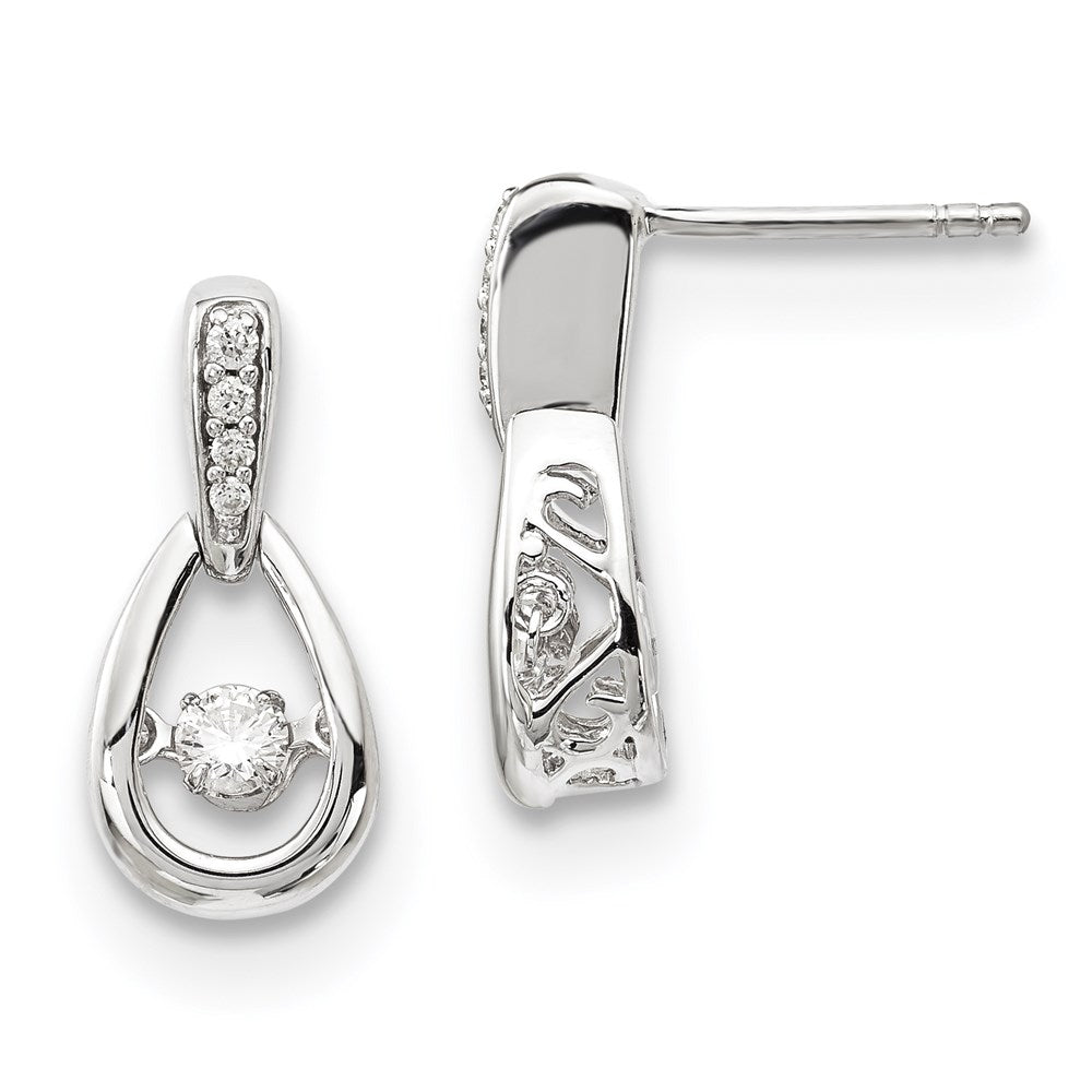 14k White Gold Vibrant Real Diamond Earrings XE3189A
