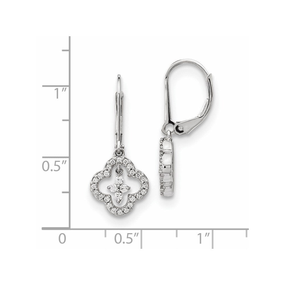 14k White Gold Real Diamond Earrings XE3205A