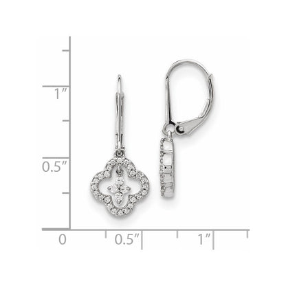 14k White Gold Real Diamond Earrings XE3205A