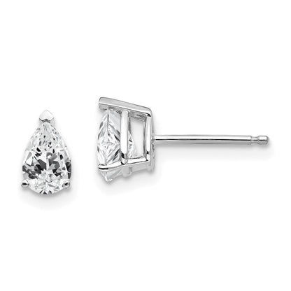 14k Yellow Gold Cubic Zirconia Pear Stud Earrings XE79WCZ