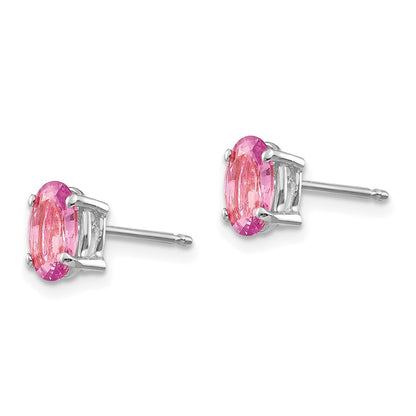 14k White Gold Pink Sapphire Earrings XE87WSP-B