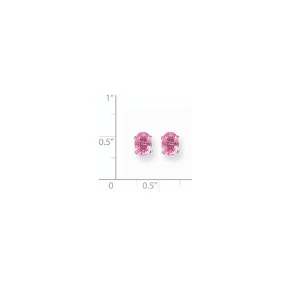 14k White Gold Pink Sapphire Earrings XE87WSP-B