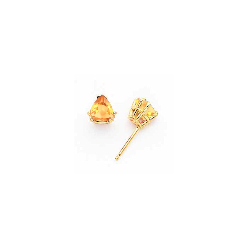 14k Yellow Gold 6mm Citrine Earrings XE94CI