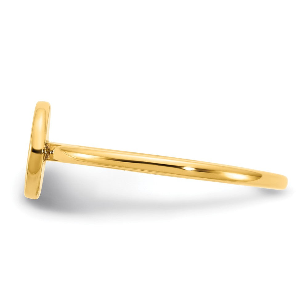 14k yellow gold initial oval signet ring xnr122y