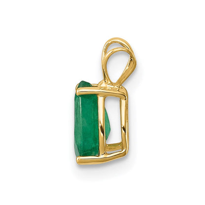 14k yellow gold emerald pendant xp1010e
