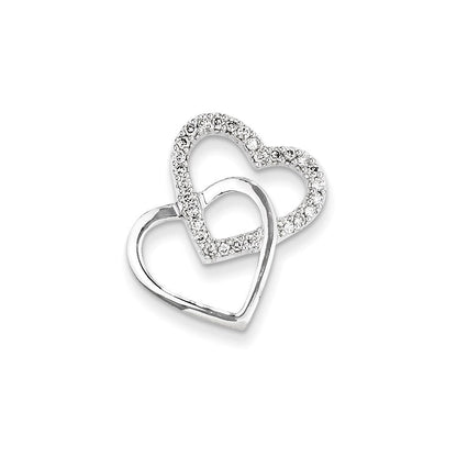 14k white gold aa quality completed real diamond vintage heart pendant xp1238aa