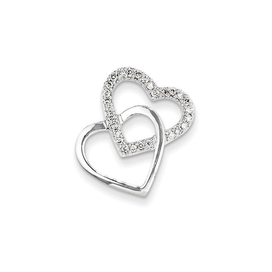14k white gold aa quality completed real diamond vintage heart pendant xp1238aa