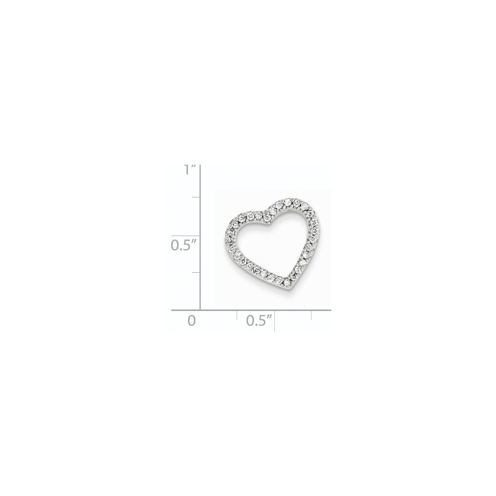 14k white gold aa quality completed real diamond vintage heart pendant xp1276aa