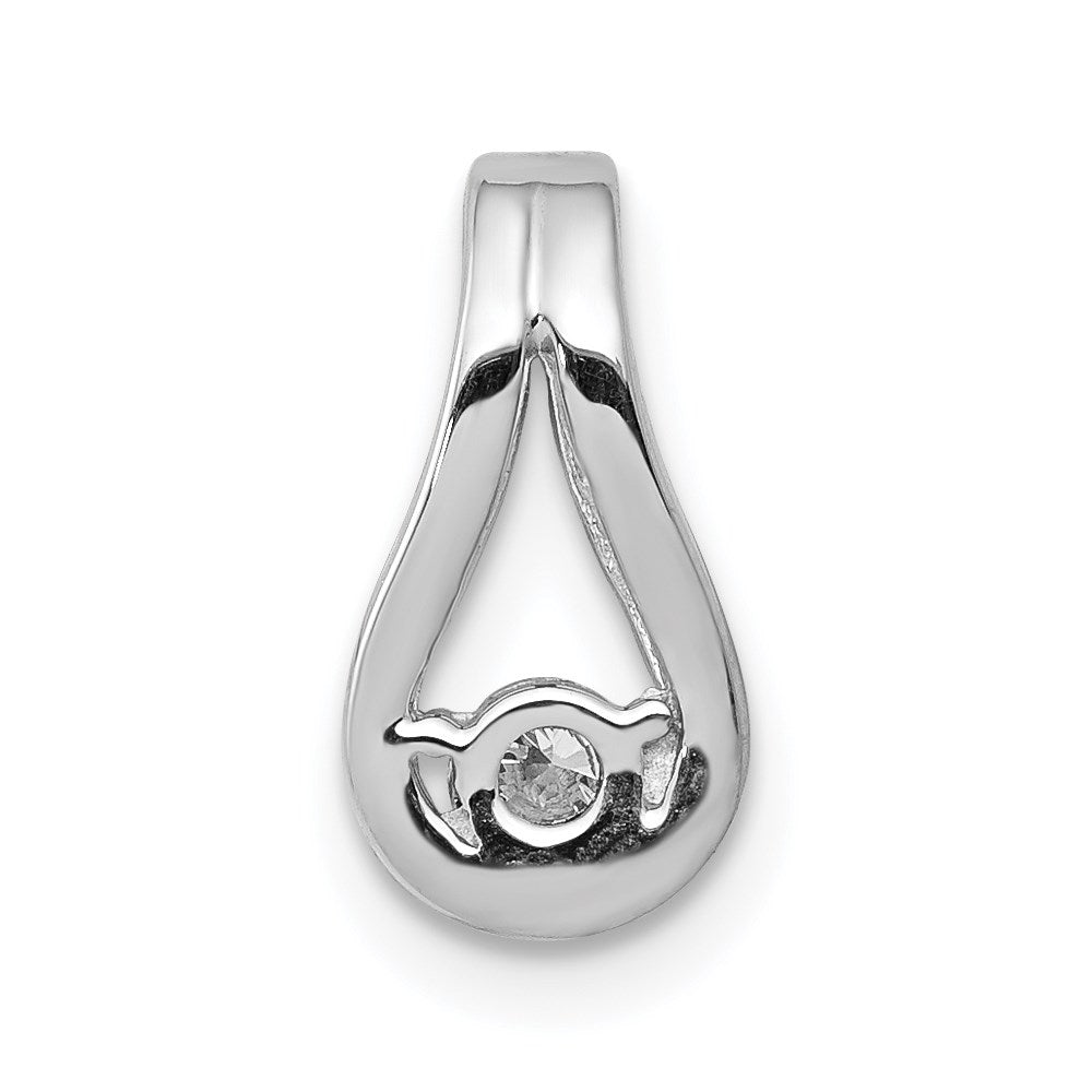 platinum 2 8mm aa real diamond teardrop shape slide pendant xp1547plaa