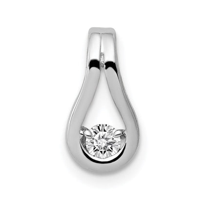 platinum 2 8mm aa real diamond teardrop shape slide pendant xp1547plaa