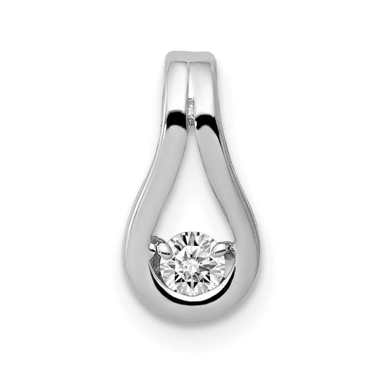 platinum 2 8mm aa real diamond teardrop shape slide pendant xp1547plaa